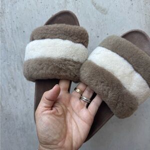 BeekTan and Cream Women's Slippers 9